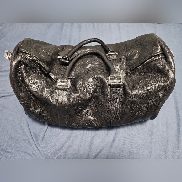 Io Pelle Italia Genuie Leather Skull Duffle Bag - Picture 2 of 7